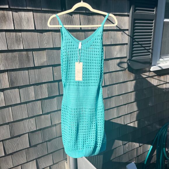 DOKOTOO, NWT, Teal Blue, Beach Coverup Dress, Medium - Picture 1 of 4